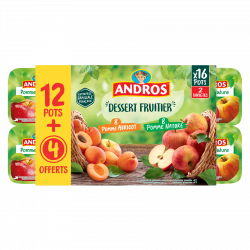 Andros - Compote pomme nature (8 pièces) en livraison à proximité